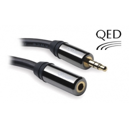 3m QED PERFORMANCE GRAPHITE 3.5mm MALE 2 FEMALE HEADPHONE EXTENSION 